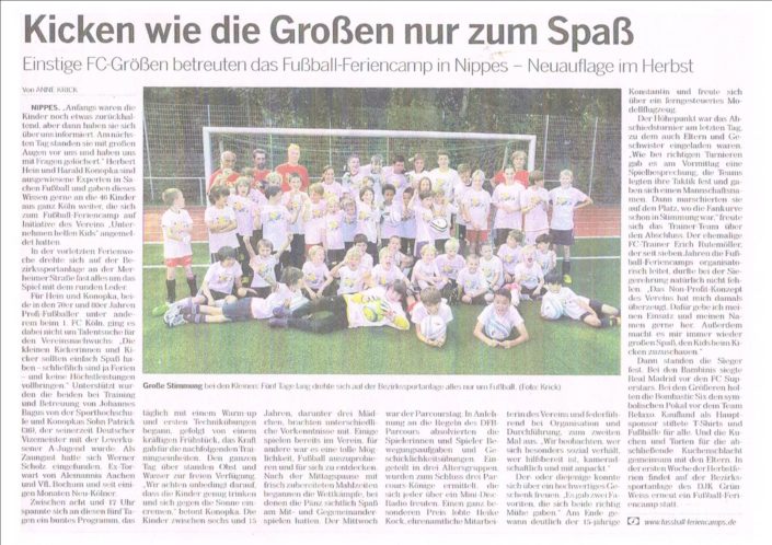 Fussballferiencamps Köln